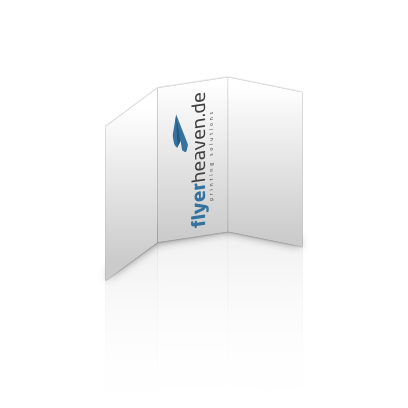 Folder DIN lang, 6-Seitig, Wickelfalz, schmal (Premiumpapier)