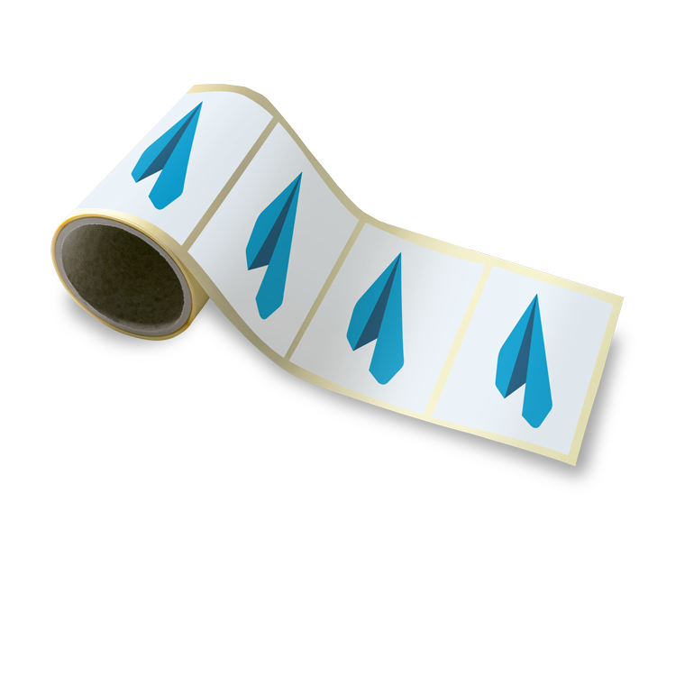Rollenhaftetiketten bis 9 x 10cm (maschinenfähig / Sonderproduktion)