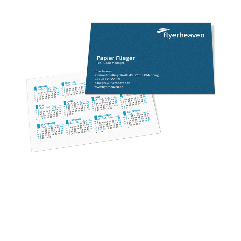 Visitenkarte mit Taschenkalender